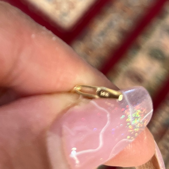 New Dainty Solid 14K Gold paperclip Chain Necklace 7” or 8” inches - Picture 7 of 7